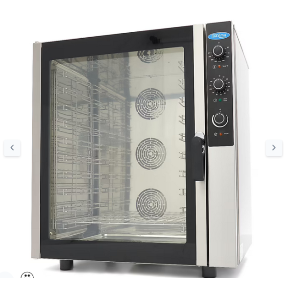  Φούρνος συνδυασμένου ατμού - Χωράει 10 δίσκους (1/1 GN / 60 x 40 cm) - Αναλογικός - 400V